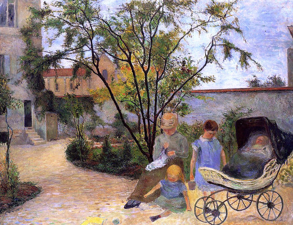  Paul Gauguin The Family in the Garden, rue Carcel - Art Print