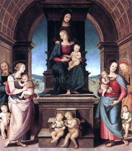  Pietro Perugino The Family of the Madonna - Art Print