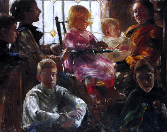  Lovis Corinth The Family of the Painter Fritz Rumpf - Art Print