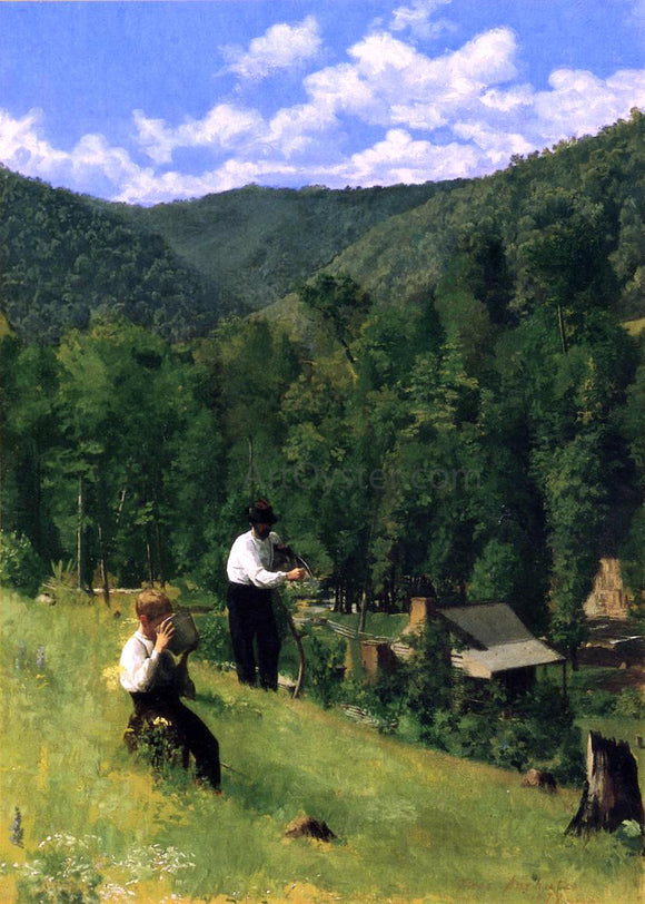  Thomas Pollock Anschutz The Farmer and His Son at Harvesting - Art Print