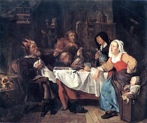  Gabriel Metsu The Feast of the Bean King - Art Print