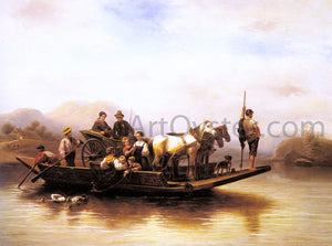  Wilhelm Alexander Meyerheim The Ferry Crossing - Art Print