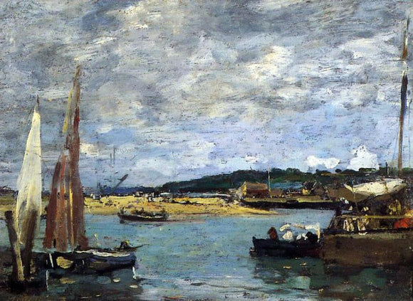  Eugene-Louis Boudin The Ferry to Deauville - Art Print