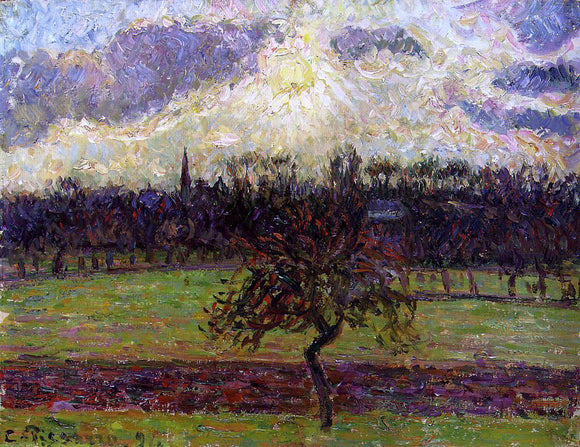 Camille Pissarro The Fields of Eragny, the Apple Tree - Art Print
