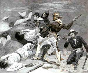  Frederic Remington The Fight in the Canyon - Art Print