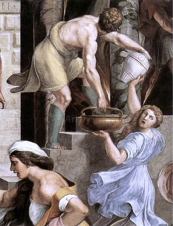  Raphael The Fire in the Borgo (detail 2) (Stanza dell'Incendio di Borgo) - Art Print