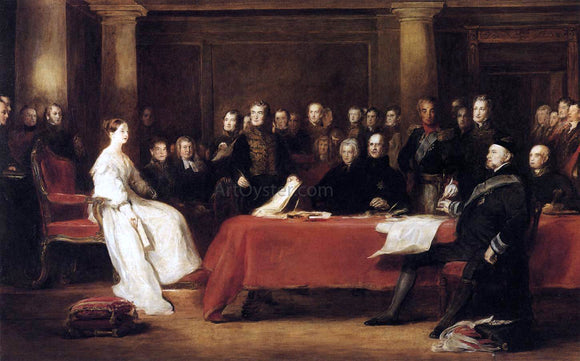  Sir David Wilkie The First Council of Queen Victoria - Art Print