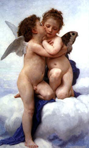  William Adolphe Bouguereau A First Kiss - Art Print