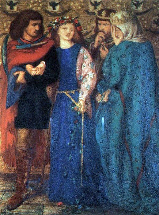  Dante Gabriel Rossetti The First Madness of Ophelia - Art Print