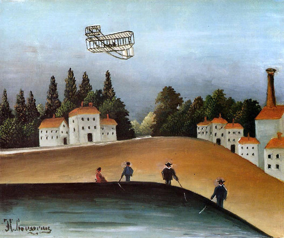  Henri Rousseau The Fishermen and the Biplane - Art Print