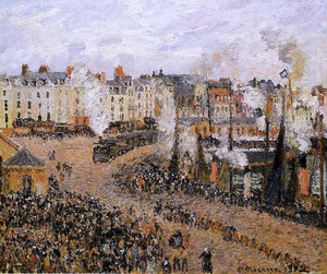  Camille Pissarro The Fishmarket, Dieppe - Art Print