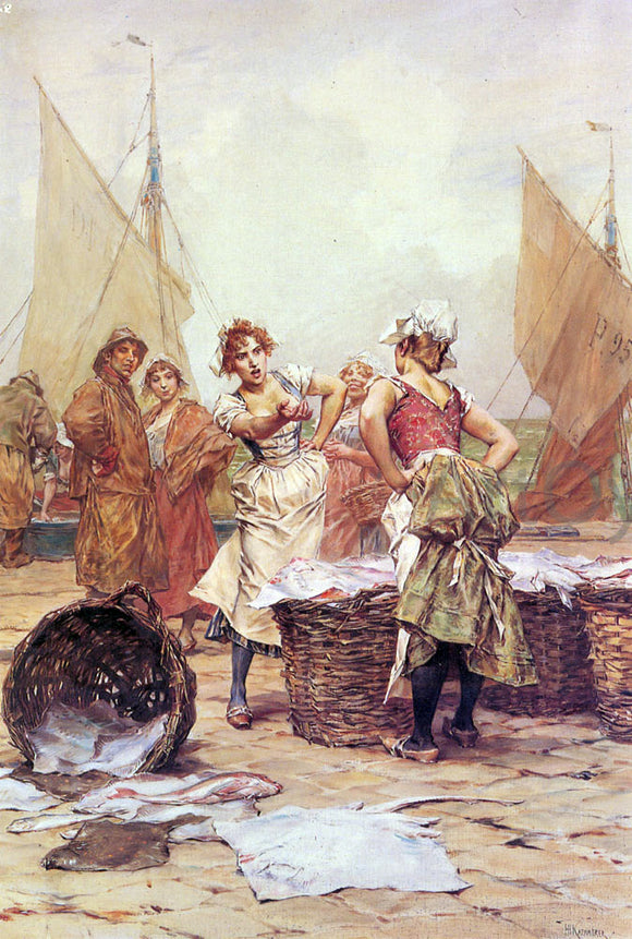  Frederick Hendrik Kaemmerer The Fishwives - Art Print