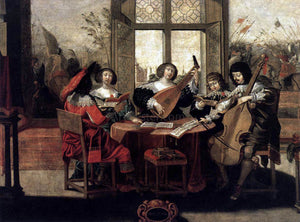  Abraham Bosse The Five Senses: Hearing - Art Print