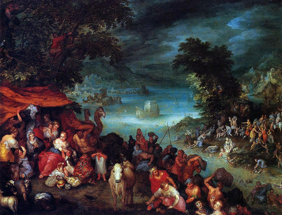  The Elder Jan Bruegel The Flood with Noah's Ark - Art Print