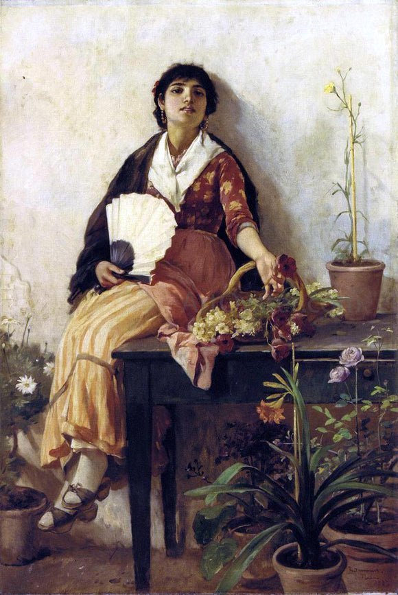  Frank Duveneck The Florentine Girl - Art Print