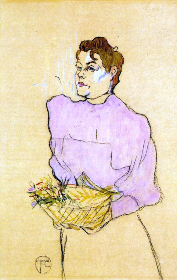  Henri De Toulouse-Lautrec The Flower Seller - Art Print