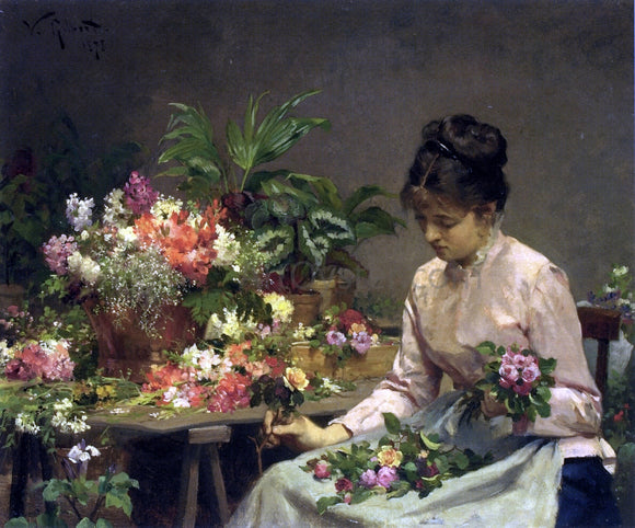  Victor Gabriel Gilbert The Flower Seller - Art Print