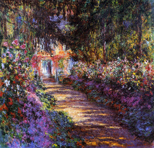  Claude Oscar Monet A Flowered Garden - Art Print