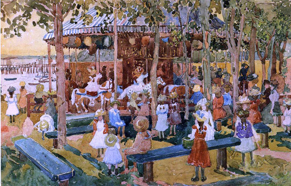  Maurice Prendergast The Flying Horses - Art Print