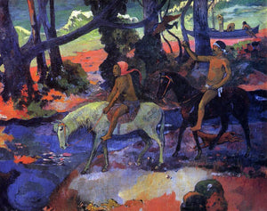  Paul Gauguin The Ford (also known as Flight) - Art Print