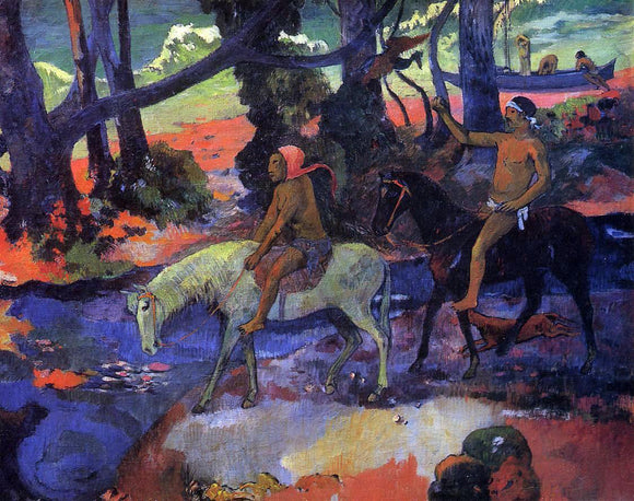  Paul Gauguin The Ford (also known as Flight) - Art Print