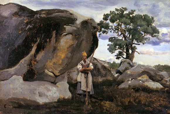 Jean-Baptiste-Camille Corot The Forest of Fontainebleau - Art Print