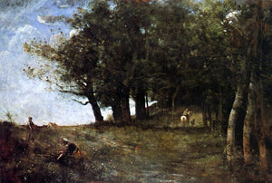  Jean-Baptiste-Camille Corot The Forestry Workers - Art Print