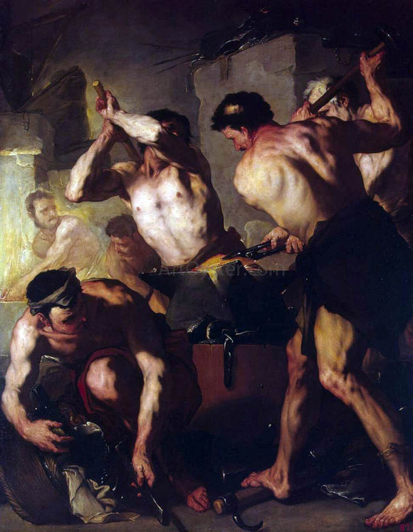 Luca Giordano The Forge of Vulcan - Art Print