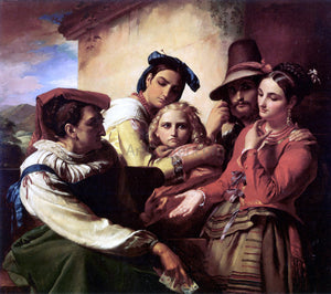  Francois Joseph Navez The Fortune Teller - Art Print