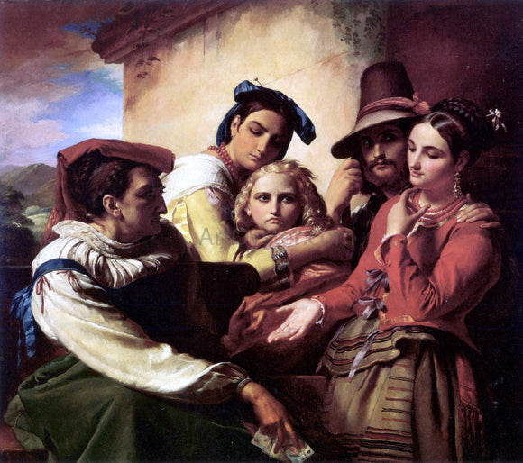  Francois Joseph Navez The Fortune Teller - Art Print