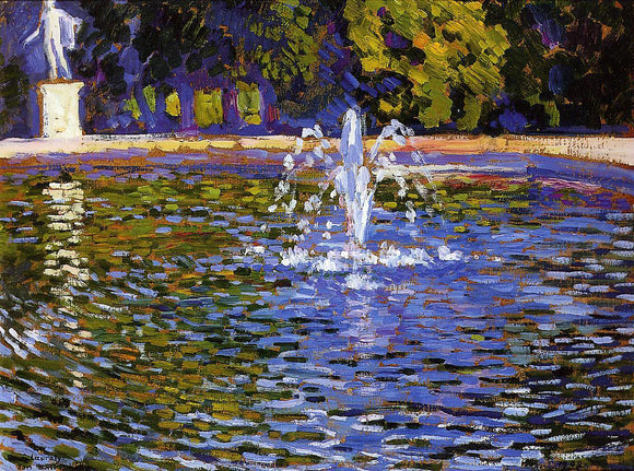  Theo Van Rysselberghe The Fountain: Parc Sans Souci at Potsdam (also known as Berlin) - Art Print