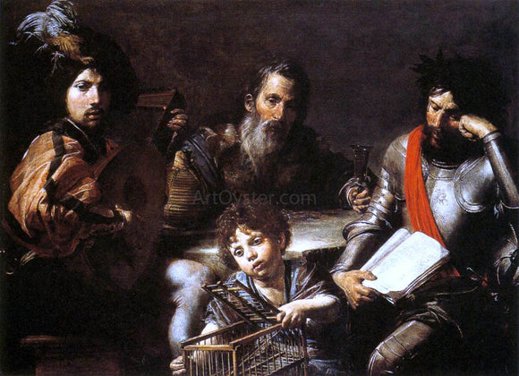  Valentin De boulogne The Four Ages of Man - Art Print