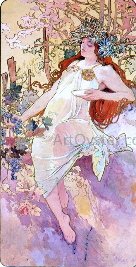  Alphonse Maria Mucha The Four Seasons: Fall - Art Print