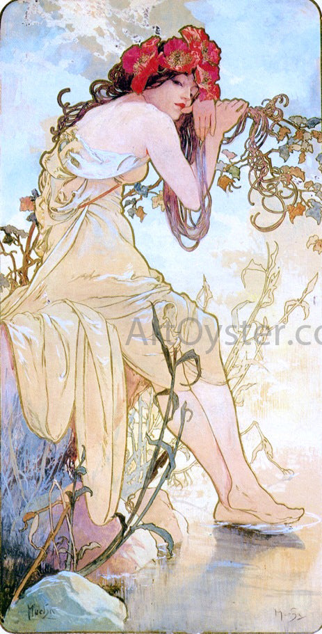  Alphonse Maria Mucha The Four Seasons: Summer - Art Print