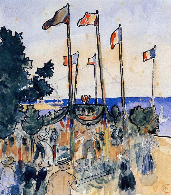  Henri Edmond Cross The Fourth of July by the Sea - Art Print