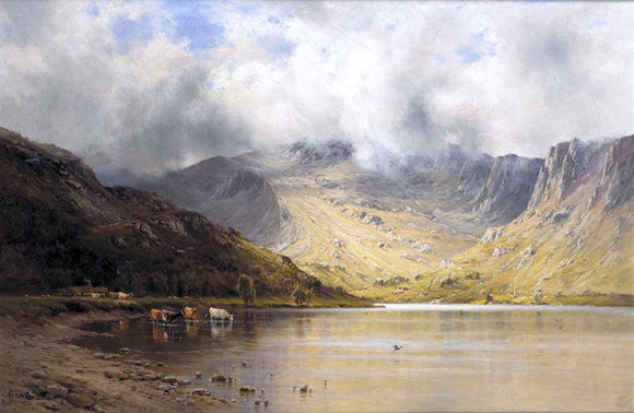  Senior Alfred De Breanski The Foxes Path to Cader, Dolgelly - Art Print