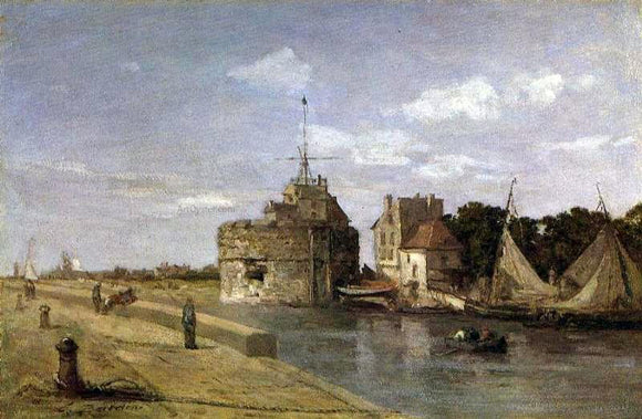  Eugene-Louis Boudin The Francois I Tower at Le Havre - Art Print