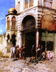  Alberto Pasini The Fruitmarket - Art Print