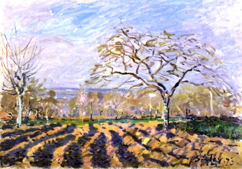  Alfred Sisley The Furrows - Art Print