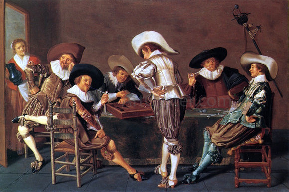  Dirck Hals The Game of Backgammon - Art Print