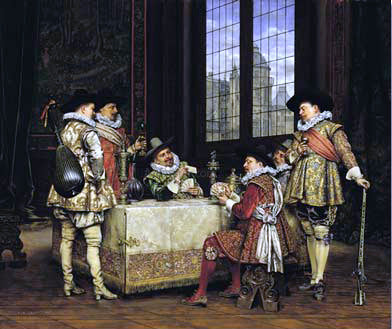  Adolphe Alexandre Lesrel The Game of Cards - Art Print