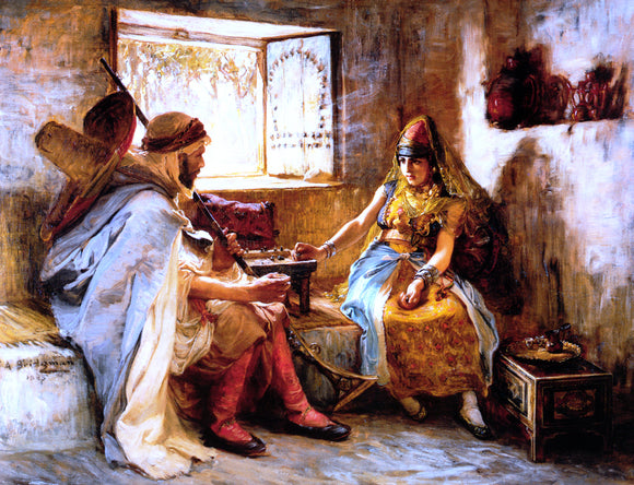 Frederick Arthur Bridgeman The Game of Chance - Art Print