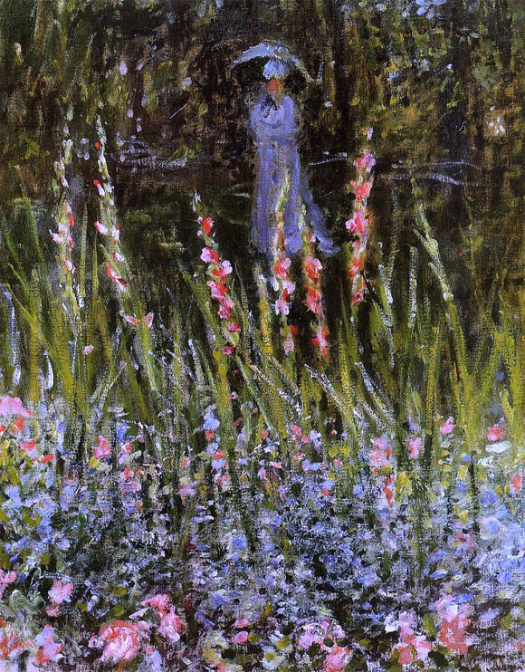  Claude Oscar Monet The Garden, Gladioli - Art Print