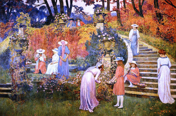  Theo Van Rysselberghe The Garden of Felicien Rops at Essone - Art Print