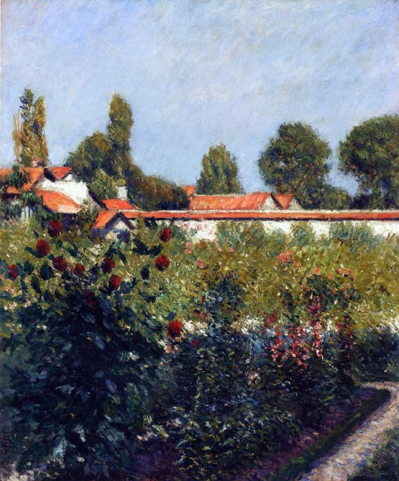  Gustave Caillebotte The Garden of Petit Gennevillers, the Pink Roofs - Art Print