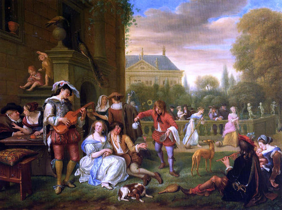  Jan Steen The Garden Party - Art Print