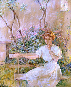  Robert Lewis Reid The Garden Seat - Art Print