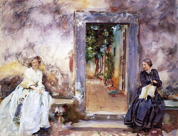  John Singer Sargent A Garden Wall - Art Print