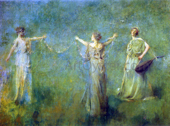  Thomas Wilmer Dewing The Garland - Art Print