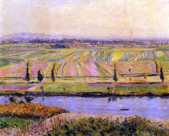  Gustave Caillebotte The Gennevilliers Plain, Seen from the Slopes of Argenteuil - Art Print